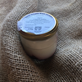 Jogurt kravský s malinou 185g (sklo)