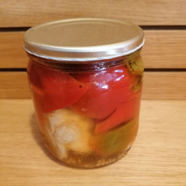 Rajčatová paprika naložená s květákem 350 ml