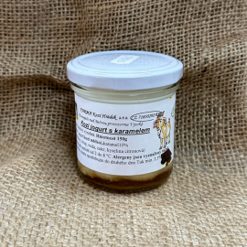 Kozí jogurt s karamelem 150g (sklo)
