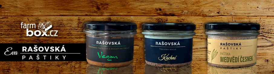 Rašovská paštiky, pomazánky, trhaná masa